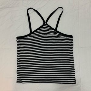 LNA- Dawn Top - black & ivory striped tank